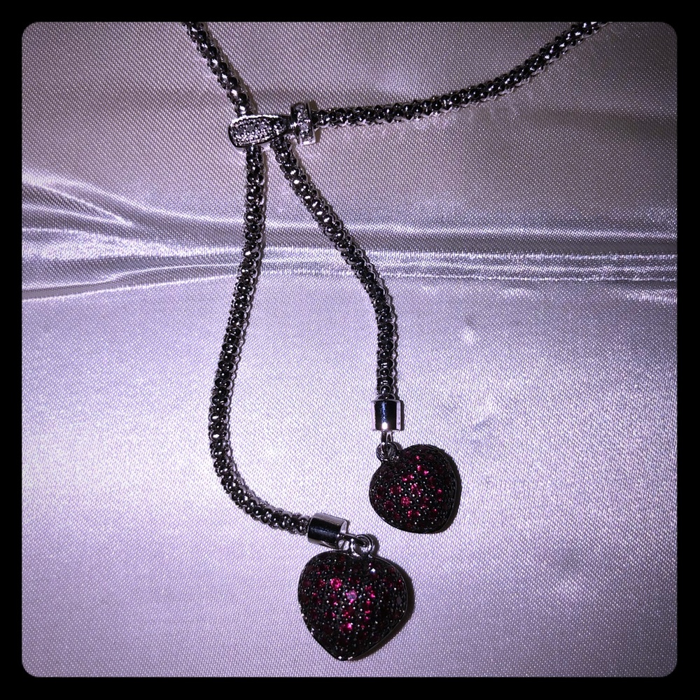 Kay Sterling Silver ❤️❤️ Necklace Lab Created Ruby