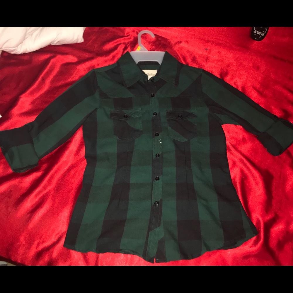 Green and black flannel