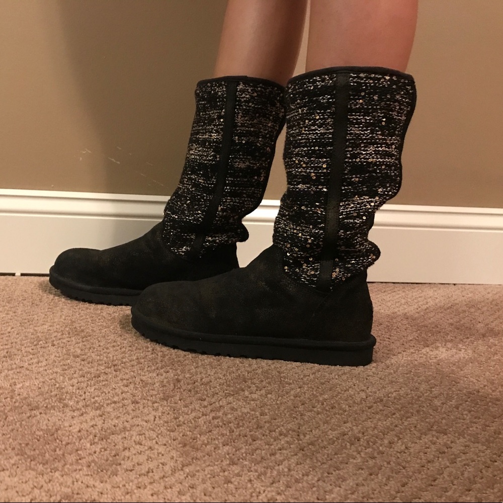 Ugg Australia Lyla Brown Sequin Boots