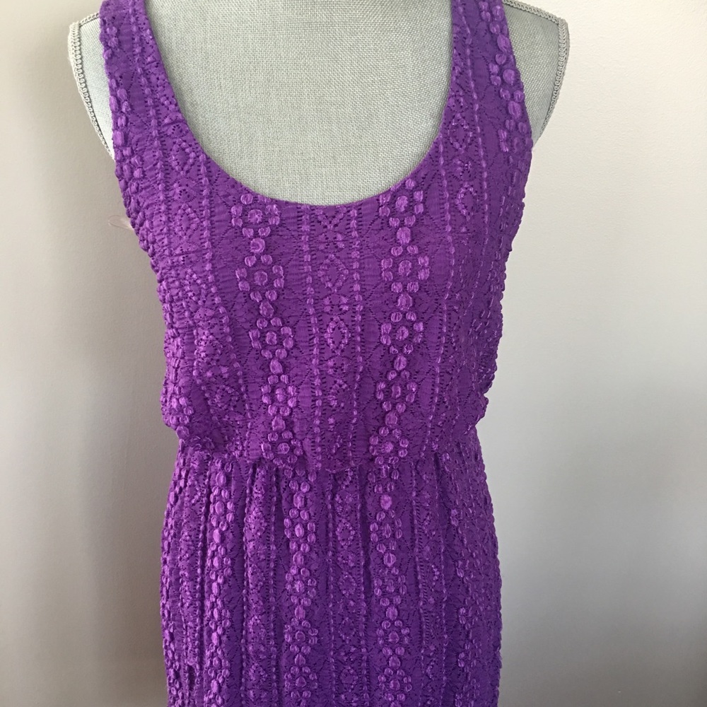 Purple patterned dress