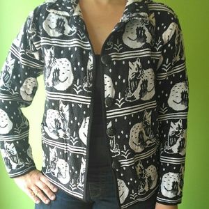 Reversible cat sweater