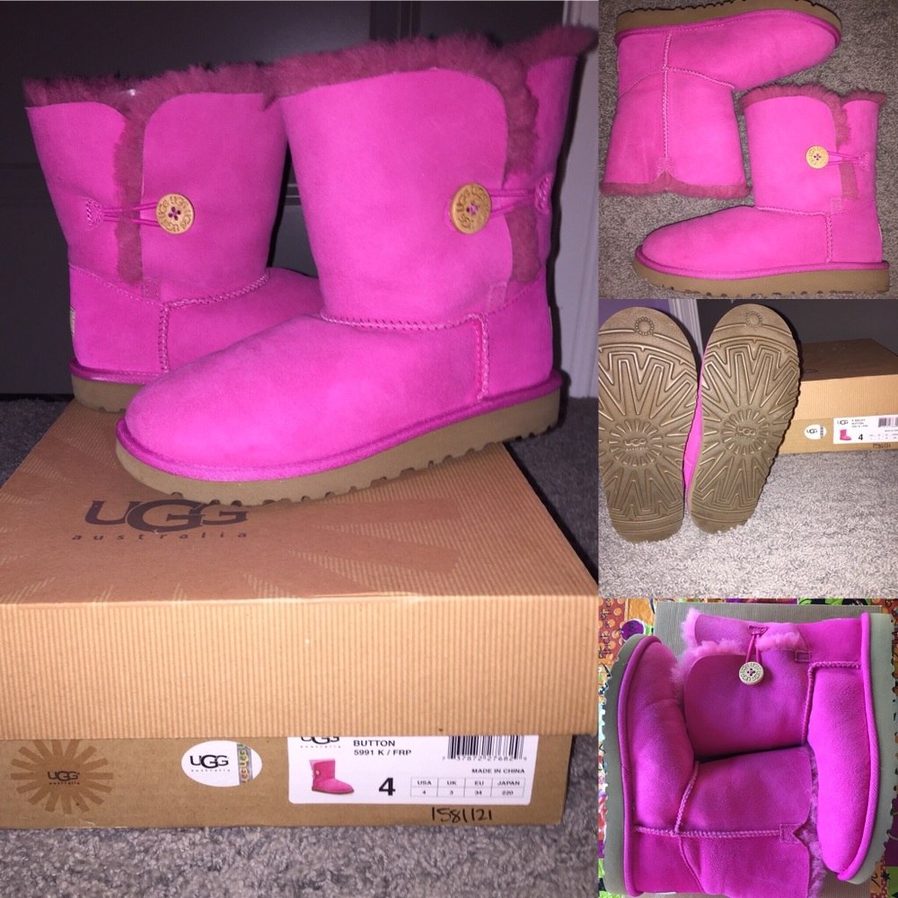 Pink Button Uggs