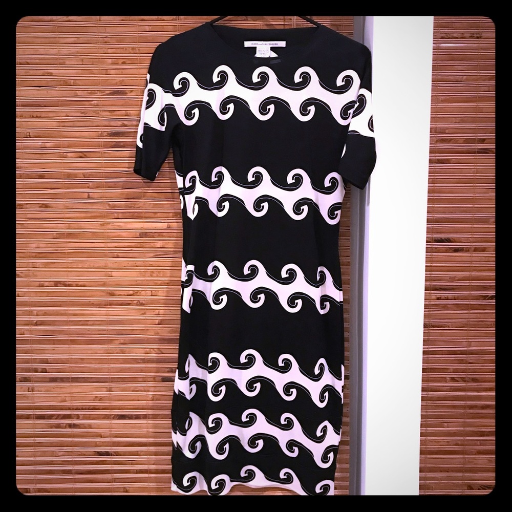 DVF DRESS black & white