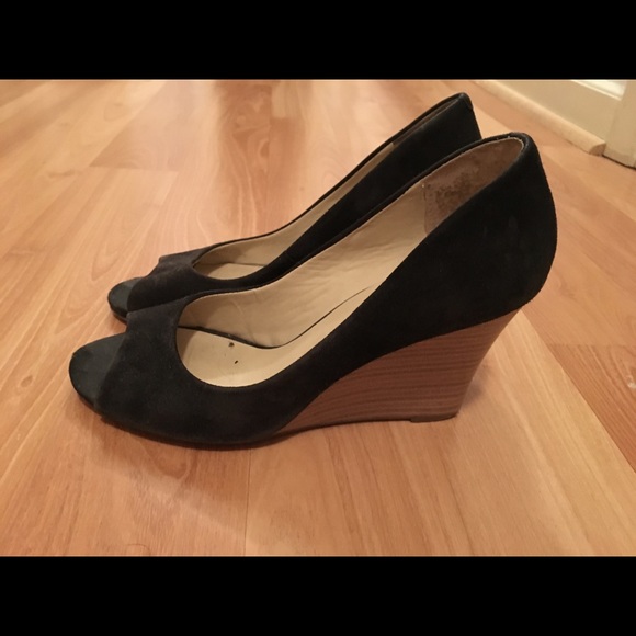XX DONATED XX INC black open toe wedges - Picture 2 of 5