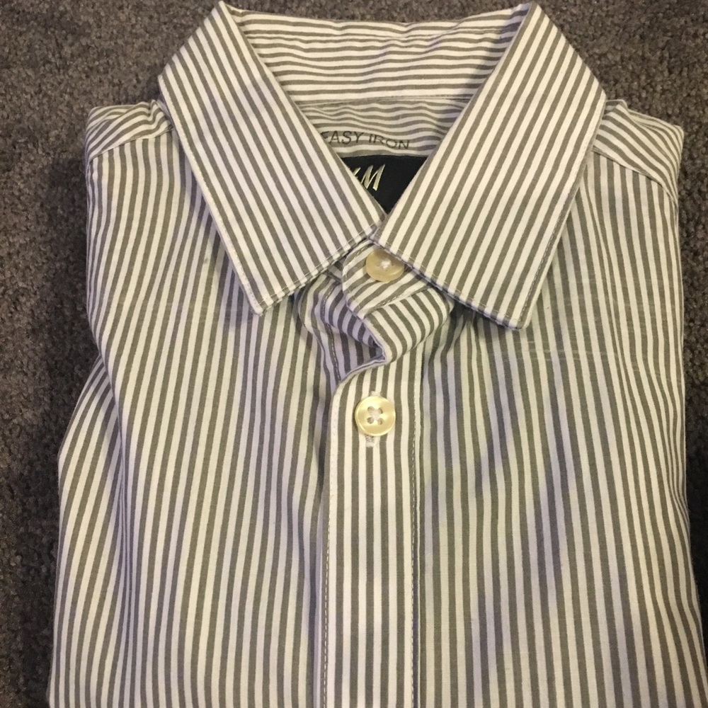 striped slim fit dress shirt
