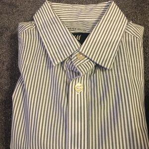 striped slim fit dress shirt