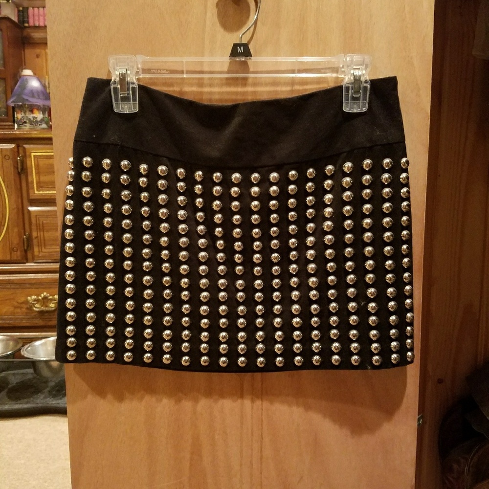 Studded mini skirt