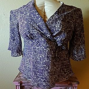 Lane Bryant 3/4 Sleeve V-neck Blouse