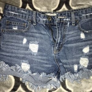 Free People Distressed Denim Shorts 27