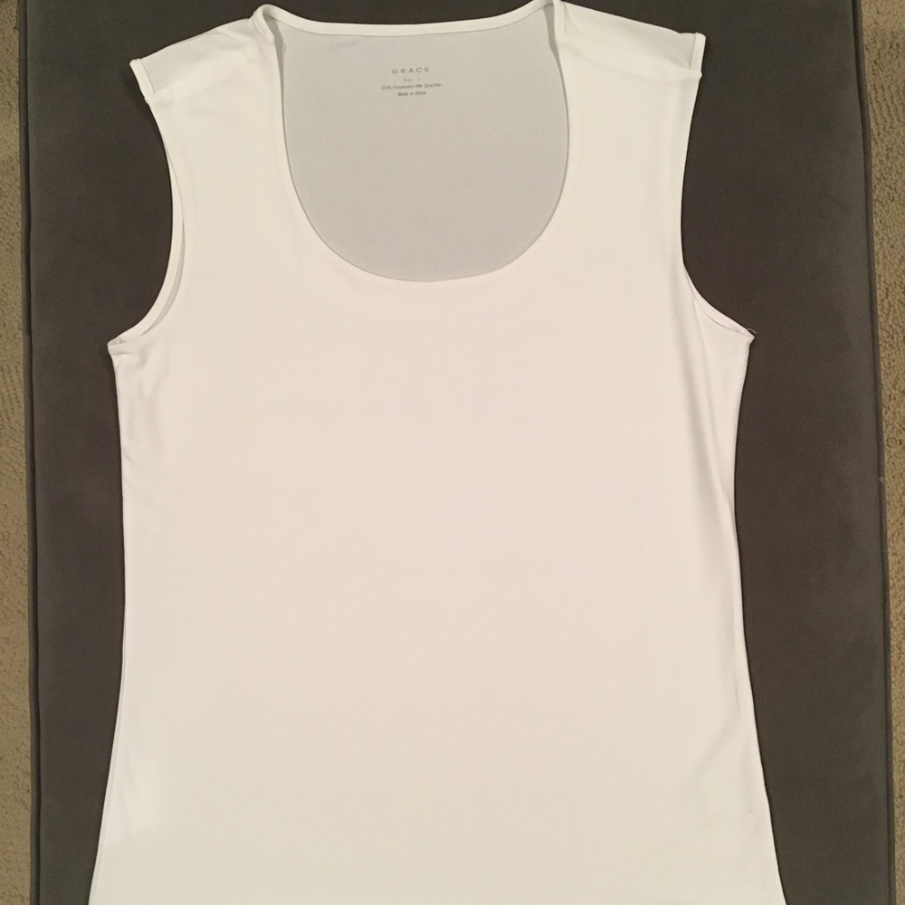 White Scoop Neck Tank