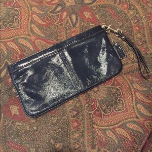 Coach Navy Wristlet Coach Navy Wristlet