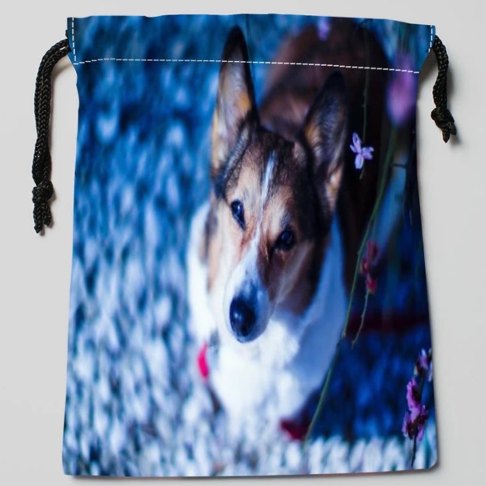Corgi Drawstring Pouch