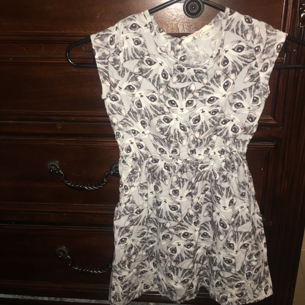Cat print dress