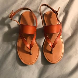 Brown leather sandals