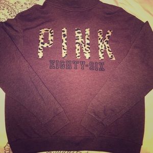 VS Pink half zip pullover