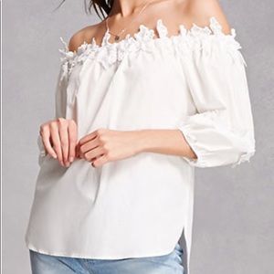 White Off the Shoulder Blouse