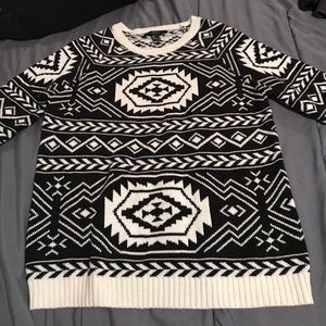 Black and white pattern sweater