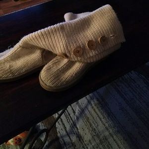 Cream colored boots...super cute..very warm