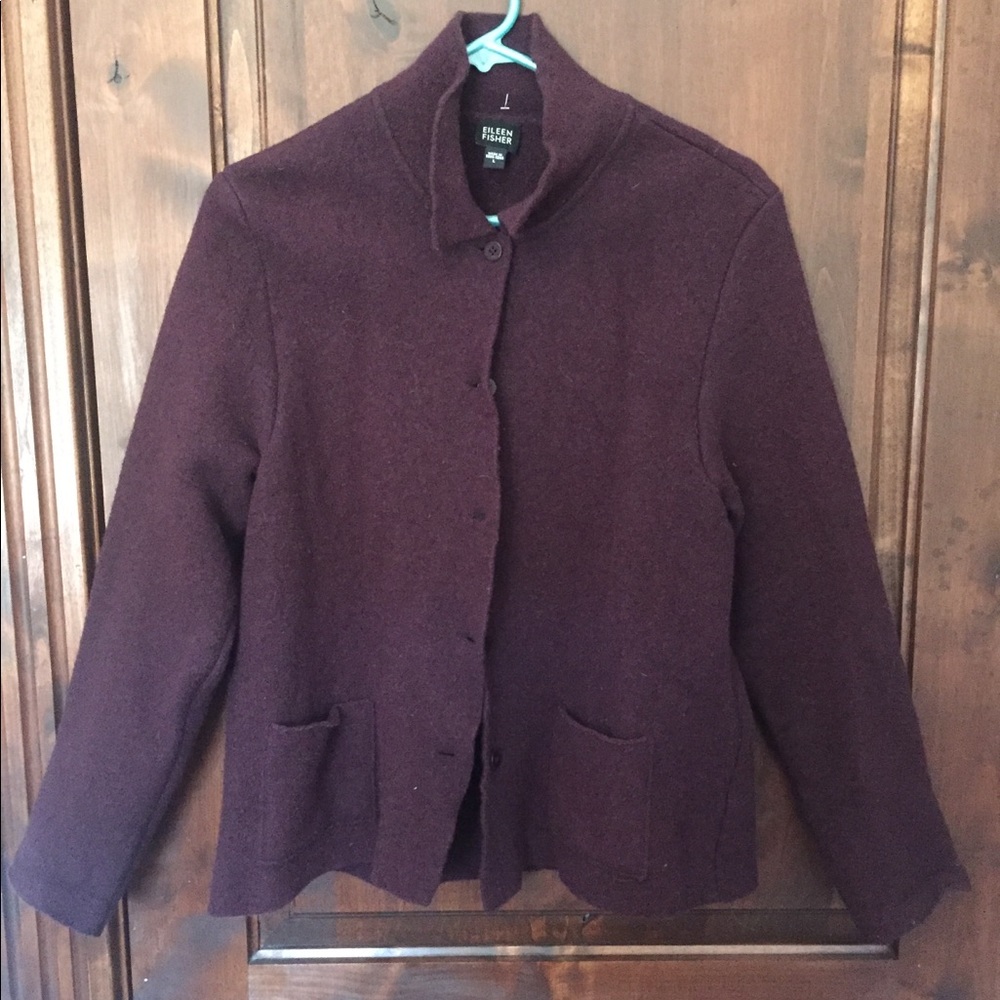 Eileen Fisher purple jacket