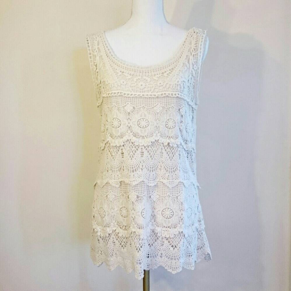 NorthStyle Crochet Lace Tunic Tank