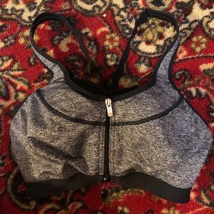 VSX double closure zip front sport bra