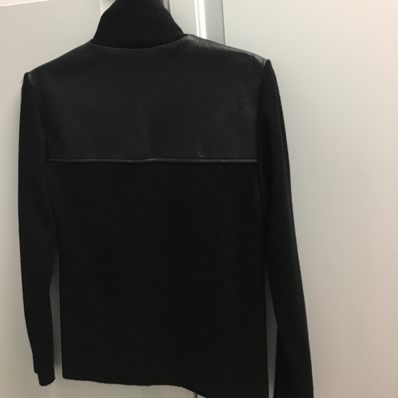 💯 Gorgeous Leather Paneled Cardigan - Picture 4 of 4