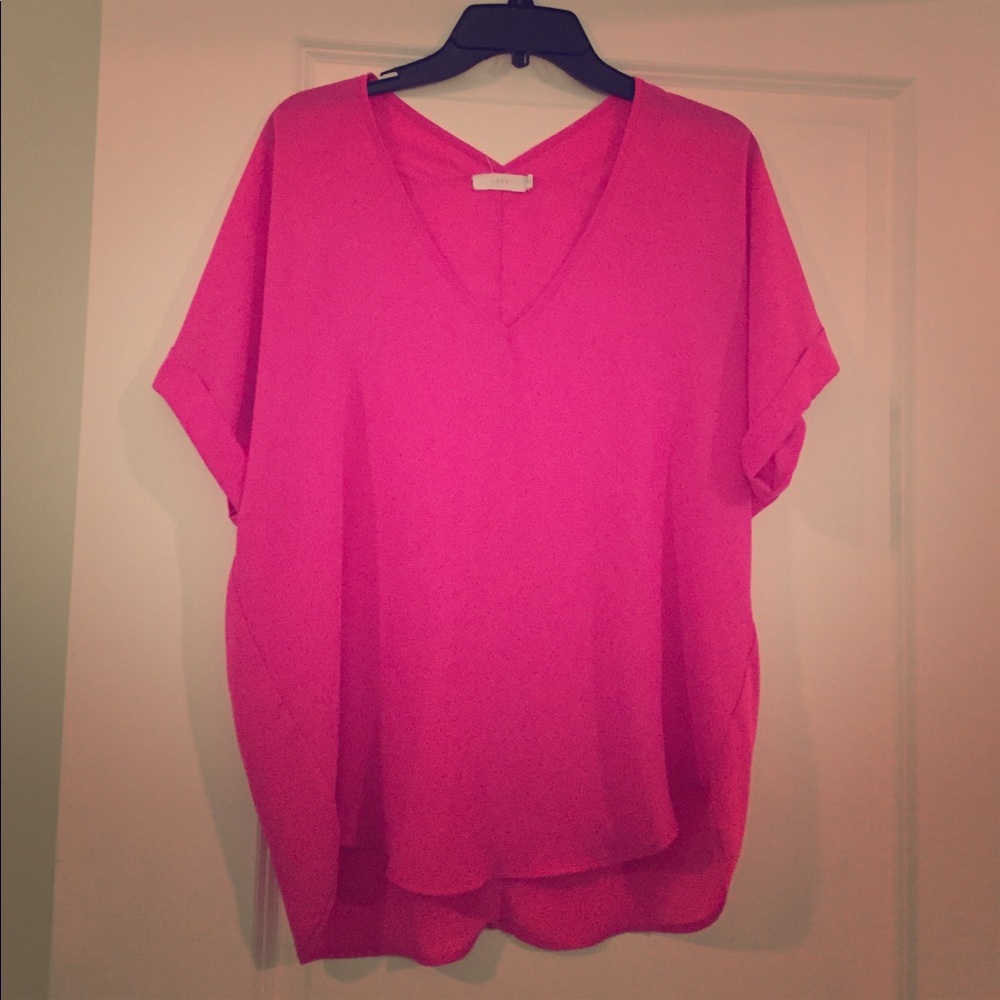 Hot pink LUSH short sleeved flowy top