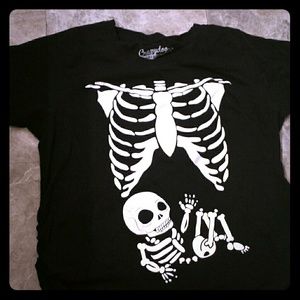 SOLD- Glow in the dark Halloween maternity top