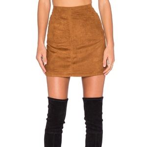 Suede skirt