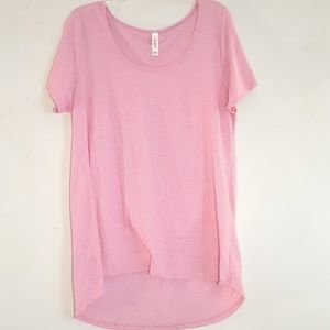 Lularoe Pink and White Classic Tee