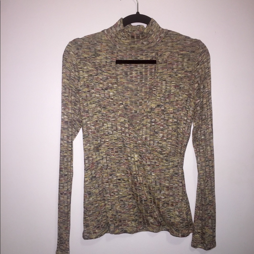 Sexy Peephole High Neck Sweater