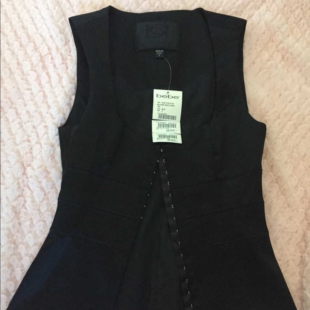 NWT Bebe square neck vest