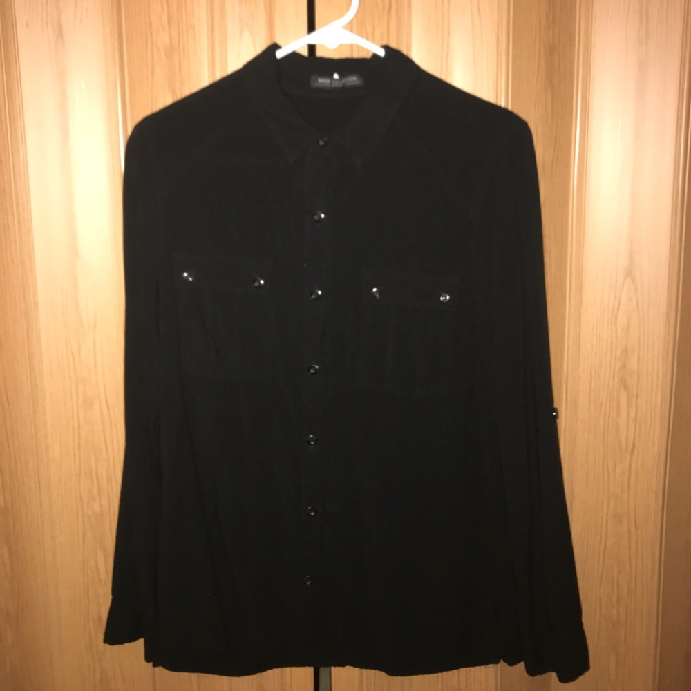 Black button up shirt
