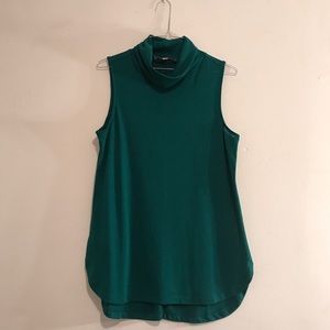LOFT Green Turtleneck Tank