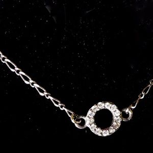 Tiny Rhinestone Circle Necklace