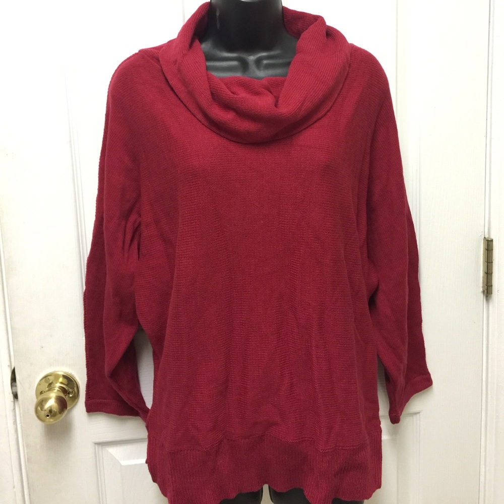Red knitted sweater
