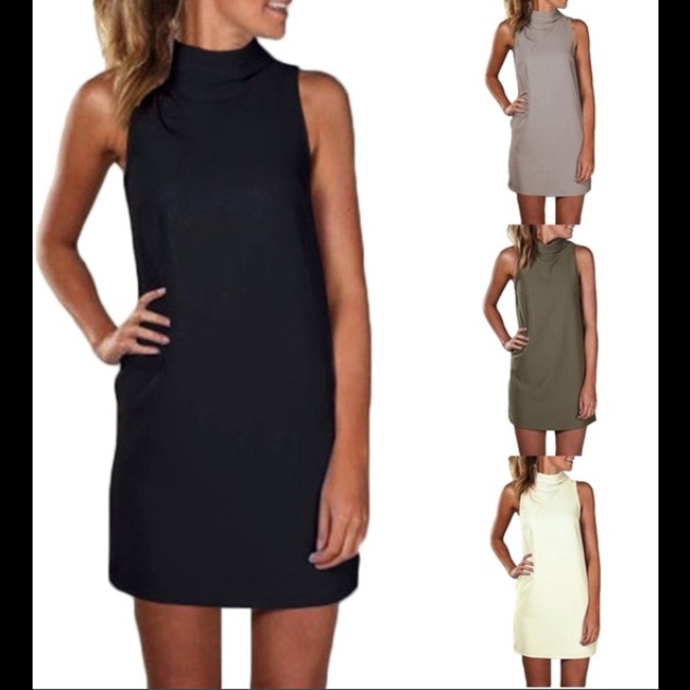 🔥SALE  ‘Katie’ Mockneck Mini Body Con Shift Dress