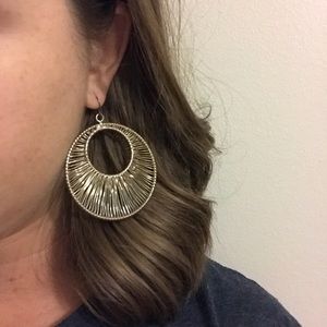 Green & gold earrings