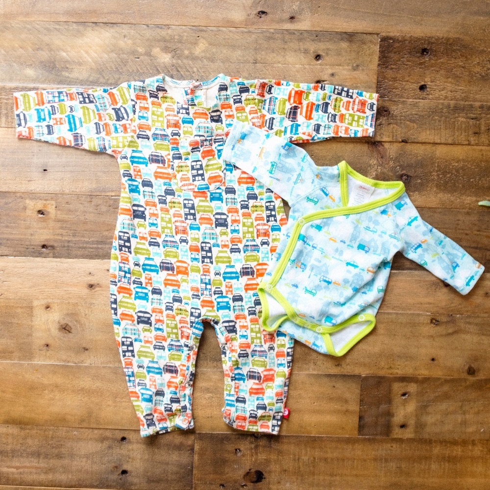 Lot of 2 Zutano Baby Onesies