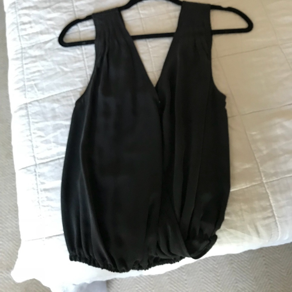 Joie black silk top