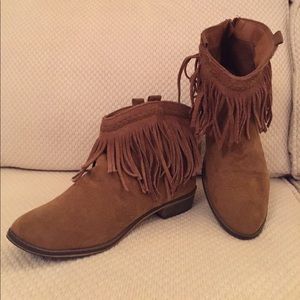 Brown Fringe Mossimo Boots