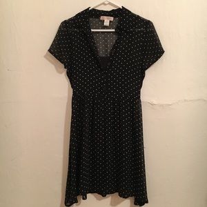 Black polka dotted urban outfitters dress