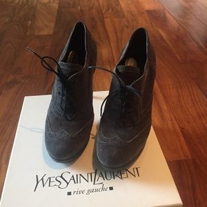 Yves Saint Laurent Tribute Richeli Booties - Grey