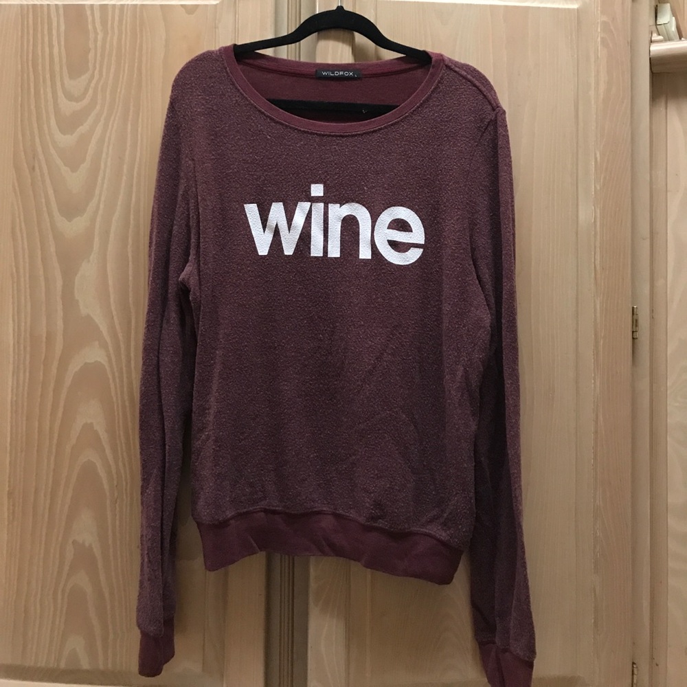 Wildfox burgundy WINE sweatshirt