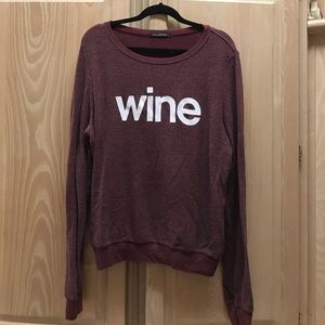 Wildfox burgundy WINE sweatshirt