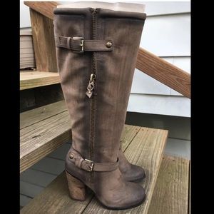Brown boots chunky heel boots chunky brown boots