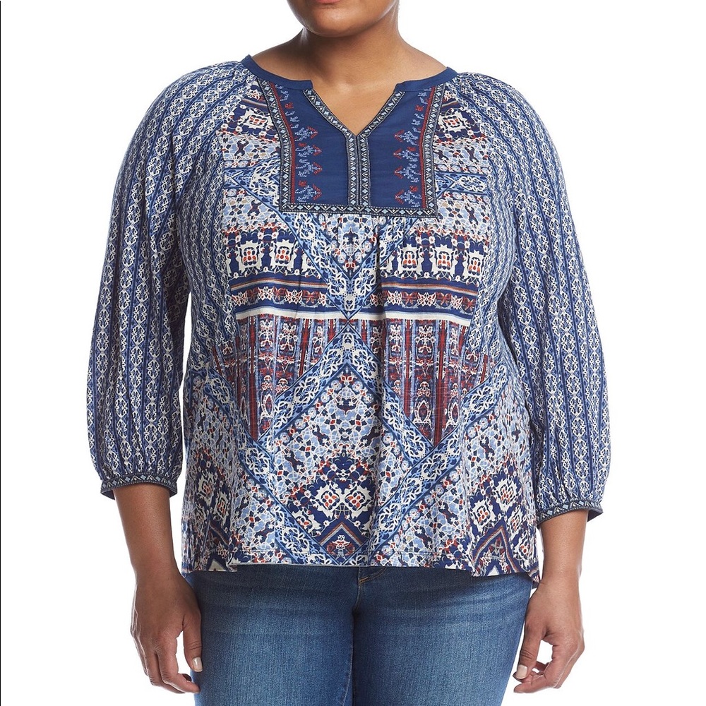 Vintage America Blues Alpine Moonrise Tile Tunic