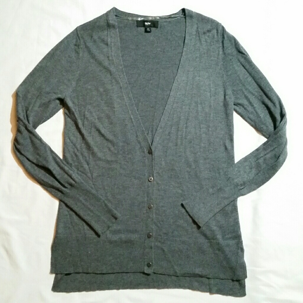 Charcoal long cardigan