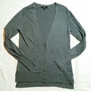 Charcoal long cardigan