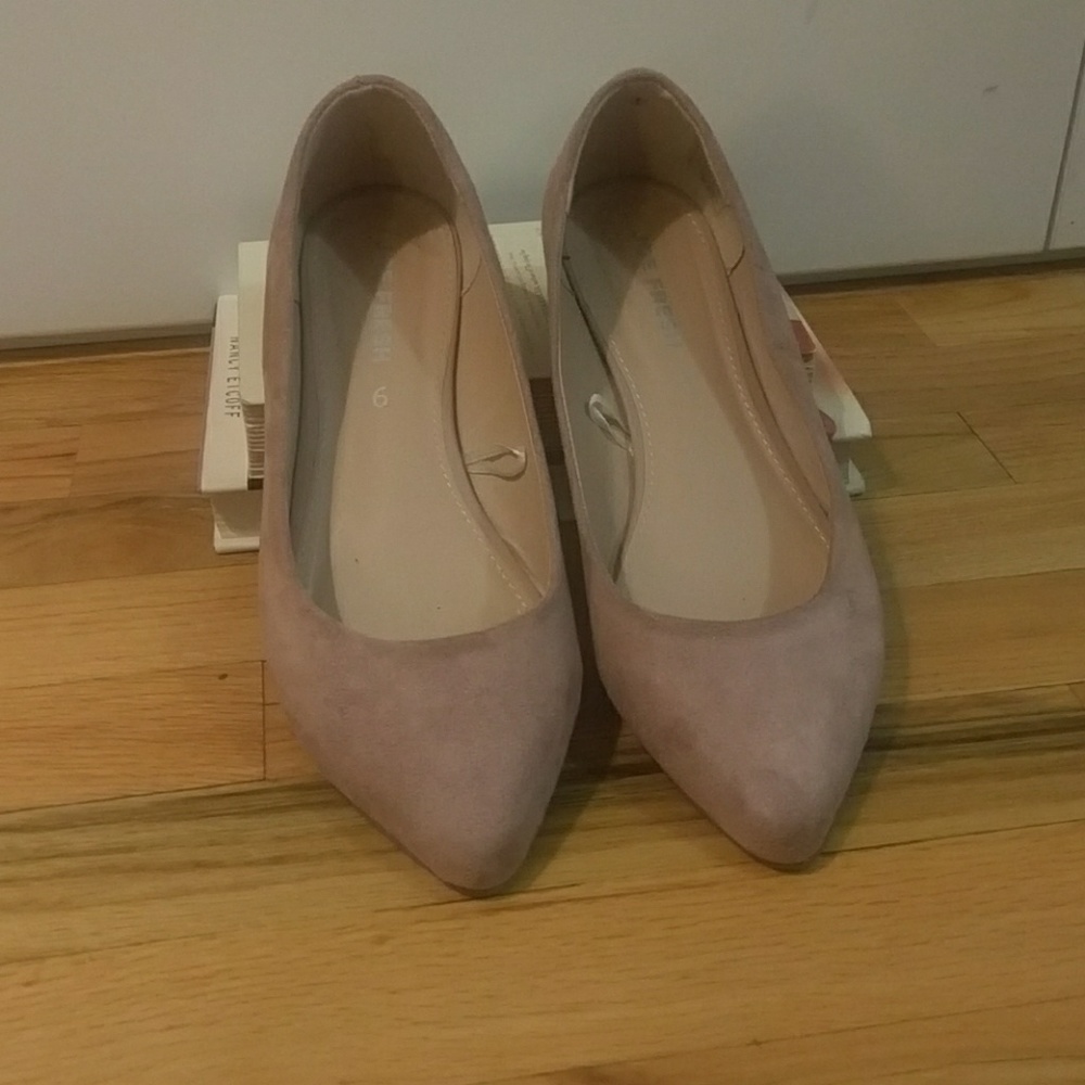 Millennial Pink Suede Flats